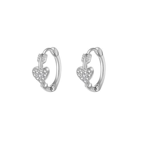 Silver Earring Zircon pavent Sterling, Argent sterling 925, bijoux de mode & styles différents pour le choix & pavé de micro zircon & pour femme, Vendu par paire[