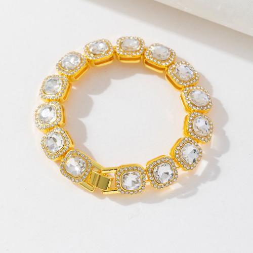 Conjunto de joyería de diamantes de imitación de la aleación de Zinc, pulsera & collar, unisexo & con diamantes de imitación, más colores para la opción, Vendido por UD[