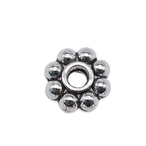 Zinc Alloy Spacer Beads, Flower, antique silver color plated, DIY [