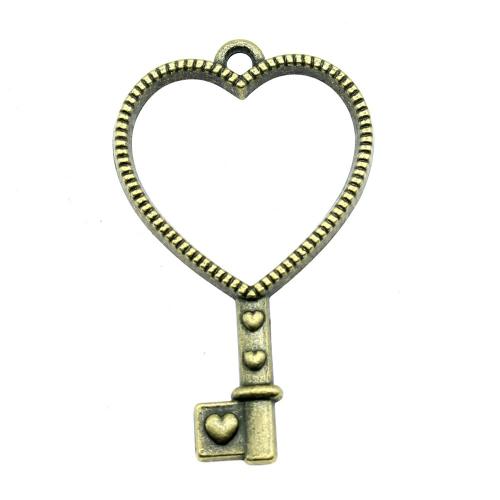 Zinc Alloy Key Pendants, plated, DIY [