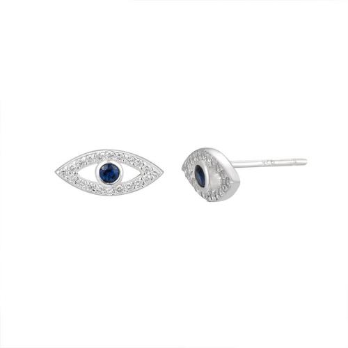 925 Sterling Silver Stud Earring, fashion jewelry & micro pave cubic zirconia & for woman [