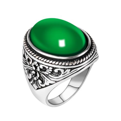 Resin Zinc Alloy Finger Ring, with Resin, fashion jewelry & for man 