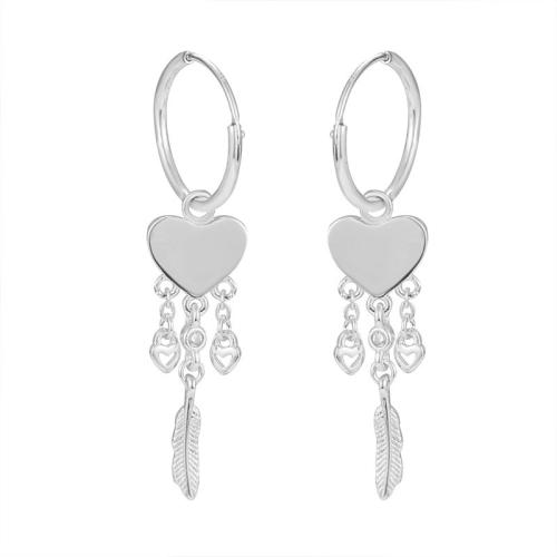 Sterling Silver Drop Earring, 925 Sterling Silver, fashion jewelry & for woman, 41.5mm 
