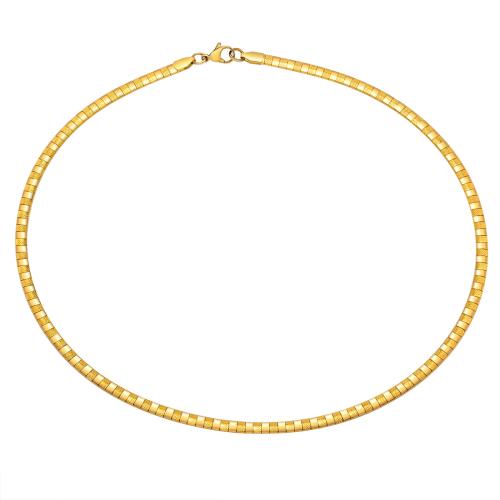 Halskette, 304 Edelstahl, goldfarben plattiert, Modeschmuck & für Frau, Länge:17.7 ZollInch, verkauft von PC[