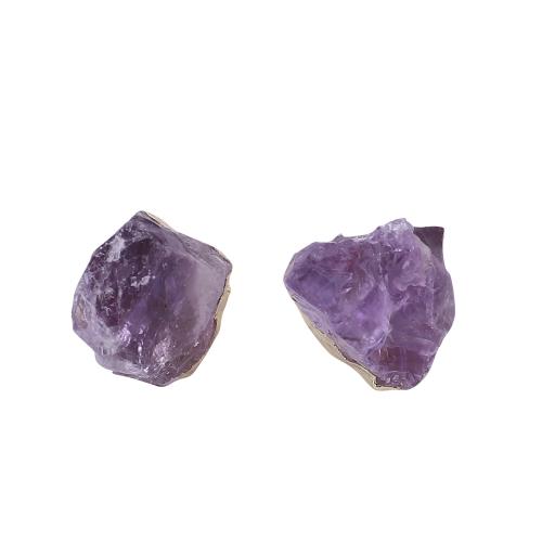 Gemstone Stud Earring, Natural Stone, fashion jewelry & for woman 12-15mm 