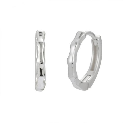 Sterling Silver Huggie Hoop Earring, 925 Sterling Silver, fashion jewelry & for woman, 12mm 