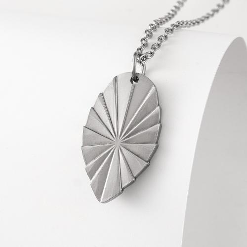 Stainless Steel Jewelry Necklace, 304 Stainless Steel, Leaf, fashion jewelry & Unisex Approx 60 cm 