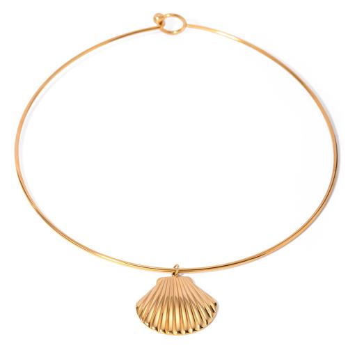 Stainless Steel Jewelry Necklace, 304 Stainless Steel, 18K gold plated, fashion jewelry & for woman 