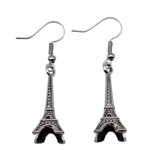 Zinc Alloy Drop Earring, antique silver color plated, fashion jewelry & for woman 