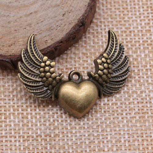 Zinc Alloy Heart Pendants, antique bronze color plated, DIY 