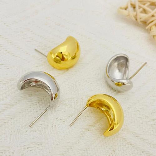 Brass Stud Earring, fashion jewelry & for woman 15mm 