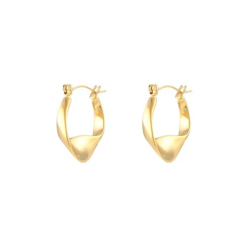 Edelstahl Baumeln Ohrring, 304 Edelstahl, Modeschmuck & für Frau, goldfarben, 22mm, verkauft von Paar[