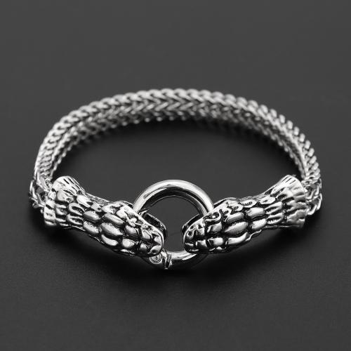 Fashion Zinc Alloy Bracelets, Snake, fashion jewelry & Unisex Approx 21.8 cm 