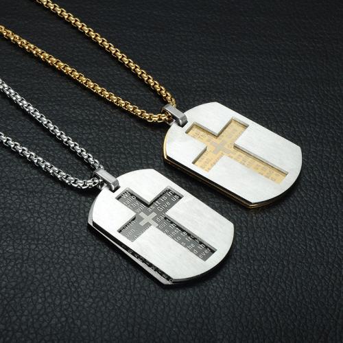 Titanium Steel Jewelry Necklace, plated, for man cm 