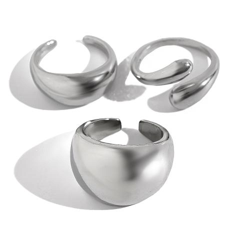 Zinc Alloy Finger Ring, silver color plated, three pieces & fashion jewelry, silver color 