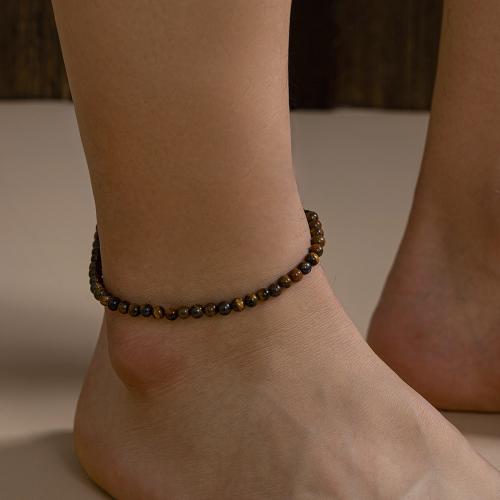 Fashion Jewelry Anklet, Tiger Eye 