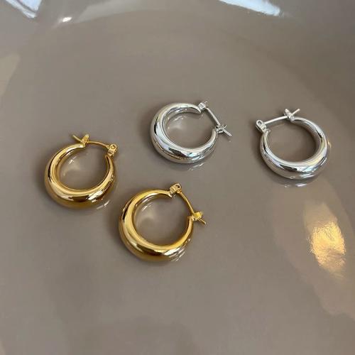 Brass Drop Earring, plated, fashion jewelry & for woman 18mm 
