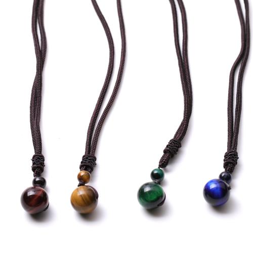 Gemstone Necklaces, with Knot Cord, handmade, fashion jewelry & Unisex cm 