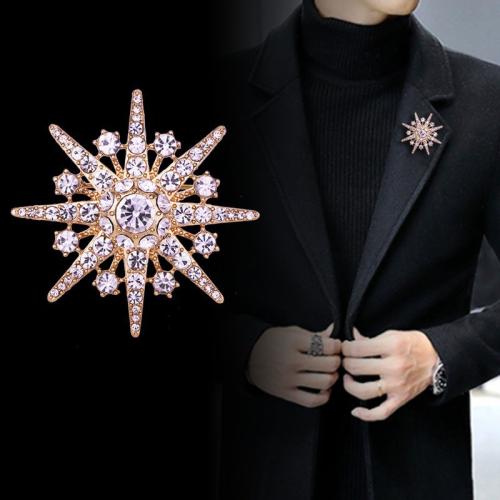 Zinc Alloy Jewelry Brooch, with Plastic Pearl, plated & for woman & with rhinestone 