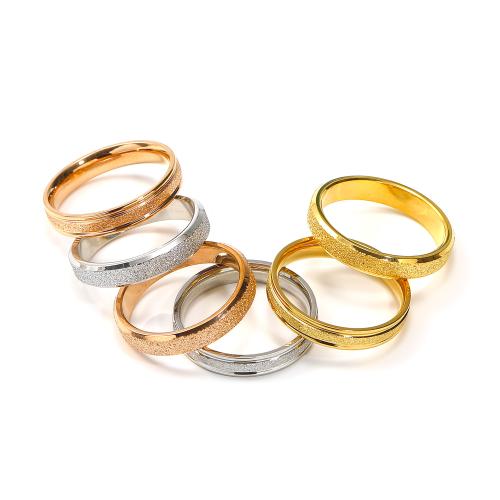 Stainless Steel Finger Ring, 304 Stainless Steel, Round, Vacuum Ion Plating & for woman 