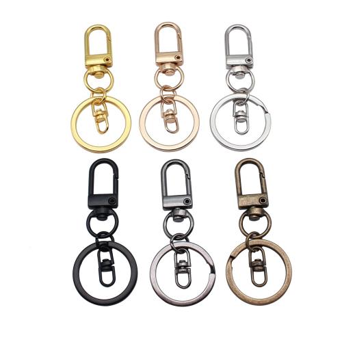 Zinc Alloy Key Clasp Finding, Round, plated, DIY 34mm 