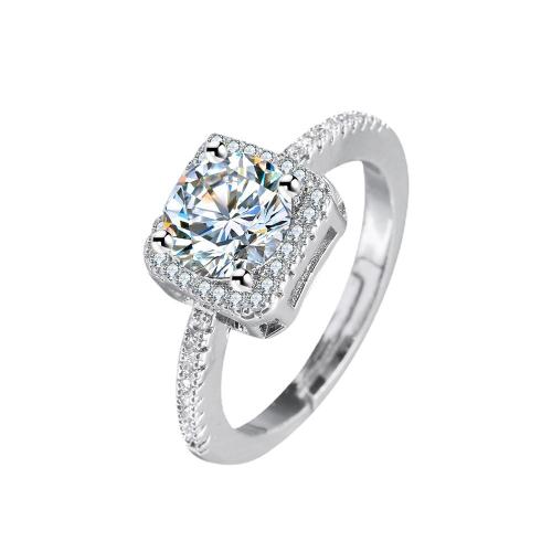 Zircon pavent l'anneau en laiton de doigt, bijoux de mode & pavé de micro zircon & pour femme, Vendu par PC