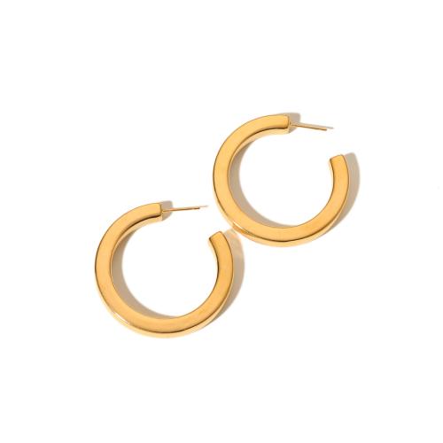 Edelstahl Stud Ohrring, 304 Edelstahl, 18K vergoldet, Modeschmuck & für Frau, goldfarben, verkauft von Paar