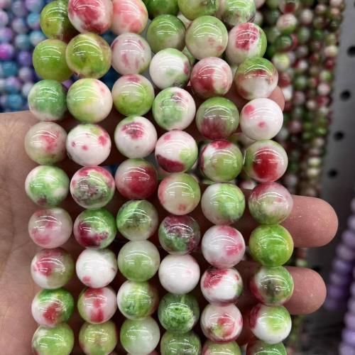gefärbter Marmor Perle, rund, DIY & verschiedene Größen vorhanden, keine, verkauft von Strang[