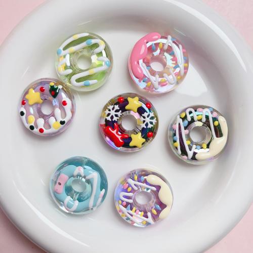 Acryl Schmuck Perlen, Handzeichnung, DIY & verschiedene Muster für Wahl, keine, 27x30mm, Bohrung:ca. 2.7mm, 10PCs/Tasche, verkauft von Tasche