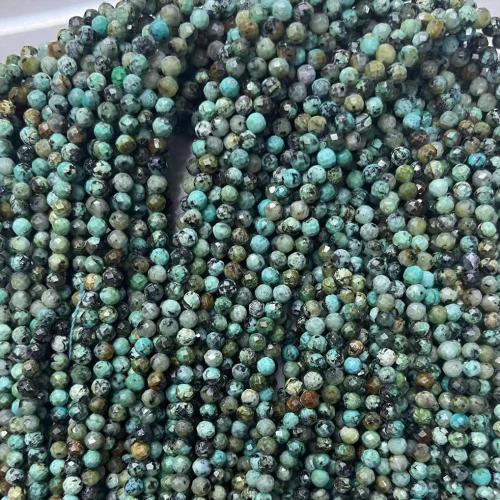 Natural African Turquoise Beads, DIY & faceted, deep green 