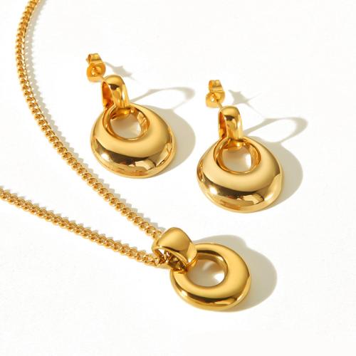 Stainless Steel Jewelry Necklace, 304 Stainless Steel, gold color plated, fashion jewelry golden 