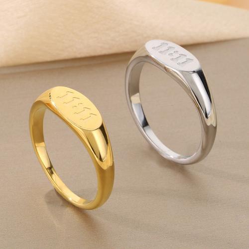 Stainless Steel Finger Ring, 304 Stainless Steel, Round, Vacuum Ion Plating & for woman 