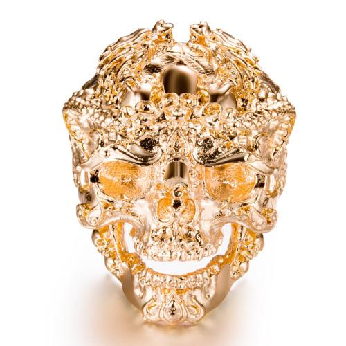 Zinc Alloy Finger Ring, Skull, plated, fashion jewelry & for man 