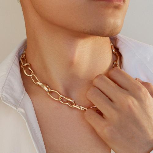 Zink Legierung Halskette, Zinklegierung, mit Verlängerungskettchen von 10cm, plattiert, Modeschmuck, keine, Länge:41 cm, verkauft von PC