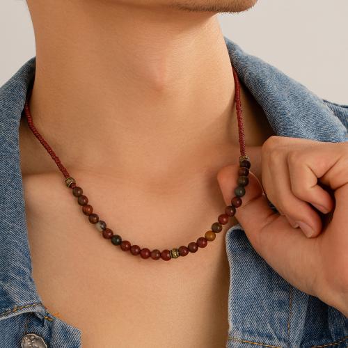 Collar de perlas de cristal semilla, Seedbead, con aleación de zinc, con 7cm extender cadena, Joyería, longitud:45 cm, Vendido por UD
