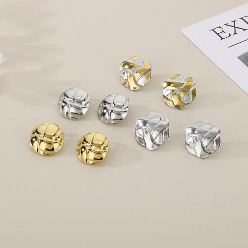 Stainless Steel Stud Earring, 304 Stainless Steel, irregular, Vacuum Ion Plating, for woman 