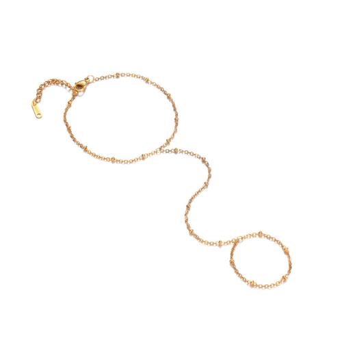Acier titane bracelet anneau, Placage de couleur d'or, bijoux de mode & pour femme, Vendu par PC
