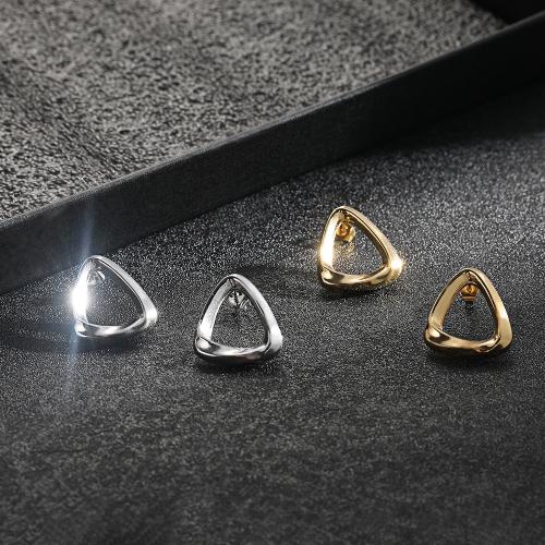 304 Stainless Steel Stud Earring, Geometrical Pattern, plated, fashion jewelry & for woman & hollow 