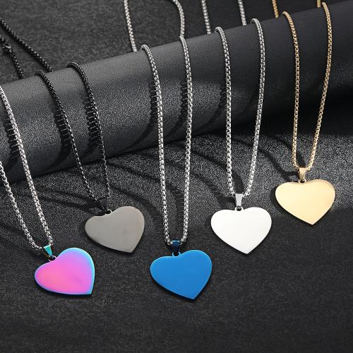 pendentifs de cœur en inox , Acier inoxydable 304, coeur, Placage, DIY & normes différentes pour le choix, plus de couleurs à choisir, Vendu par PC