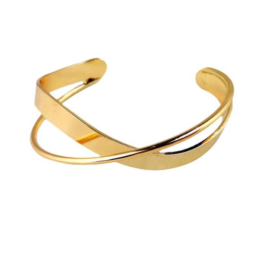Brass Cuff Bangle, fashion jewelry & for woman, golden, Inner Approx 55mm 
