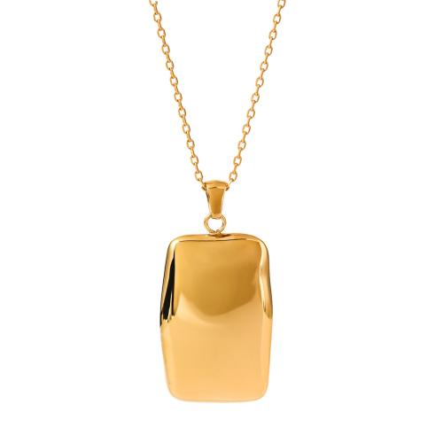 Stainless Steel Jewelry Necklace, 304 Stainless Steel, 18K gold plated, fashion jewelry & for woman, golden Approx 45 cm 