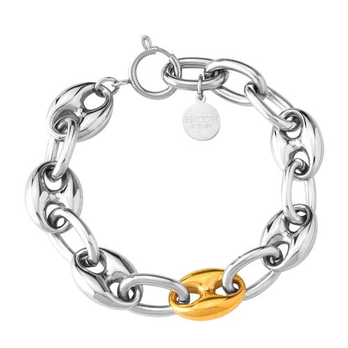 Acier titane bracelet, avec porcelaine, Placage, bijoux de mode & unisexe Environ 7-9 pouce, Vendu par PC