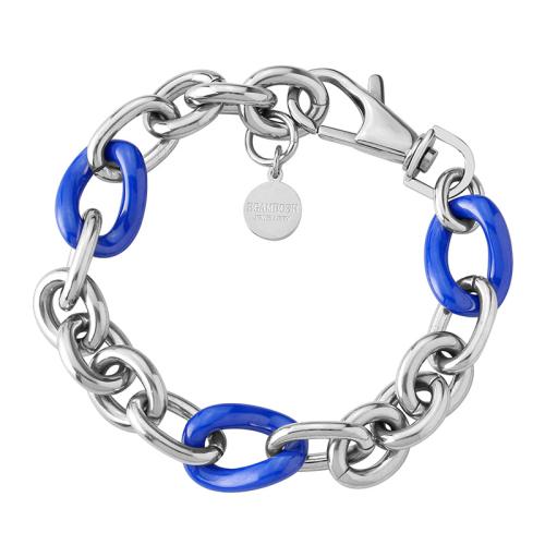 Acier titane bracelet, avec porcelaine, bijoux de mode & unisexe, couleur originale Environ 7-9 pouce, Vendu par PC