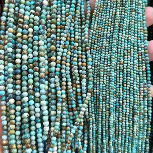Perles en Turquoise naturelle, Rond, DIY & normes différentes pour le choix, bleu ciel Environ 38 cm, Vendu par brin