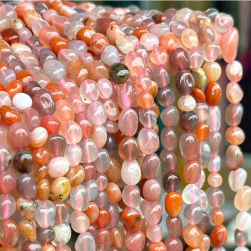 Abalorios de Ágata, Agate salino, Pepitas, Bricolaje, beads length 6-9mm, longitud:aproximado 39 cm, Vendido por Sarta
