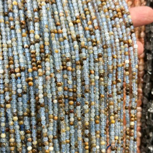 Einzelne Edelstein Perlen, Calcit, rund, DIY & verschiedene Größen vorhanden, blau, Länge:ca. 39 cm, verkauft von Strang