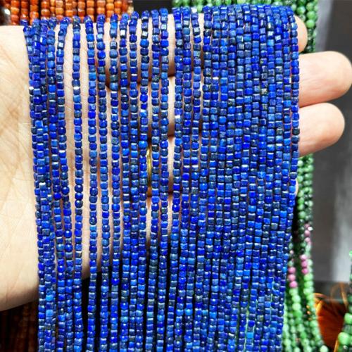 Natürlichen Lapislazuli Perlen, Quadrat, DIY, beads length 2-2.5mm, Länge:ca. 38 cm, ca. 150PCs/Strang, verkauft von Strang