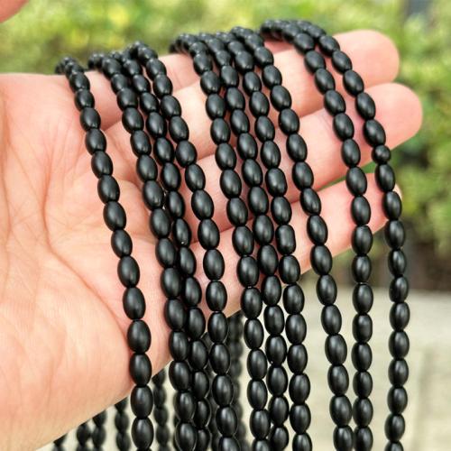 Natural Black Agate Beads, frosted, DIY & matte Approx 38 cm 