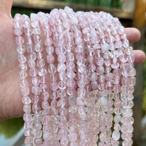 Natürliche Rosenquarz Perlen, Unregelmäßige, DIY, beads length 5-8mm, Länge:ca. 38-39 cm, verkauft von Strang