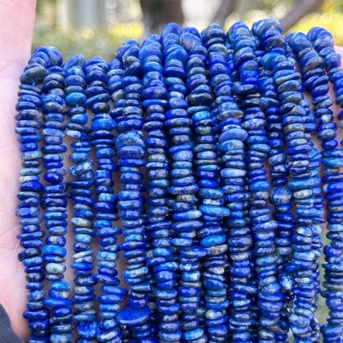 Perles de pierre lasurite naturelles, Lapis lazuli, pepite, DIY, beads length 6-8mm Environ 39 cm, Vendu par brin
